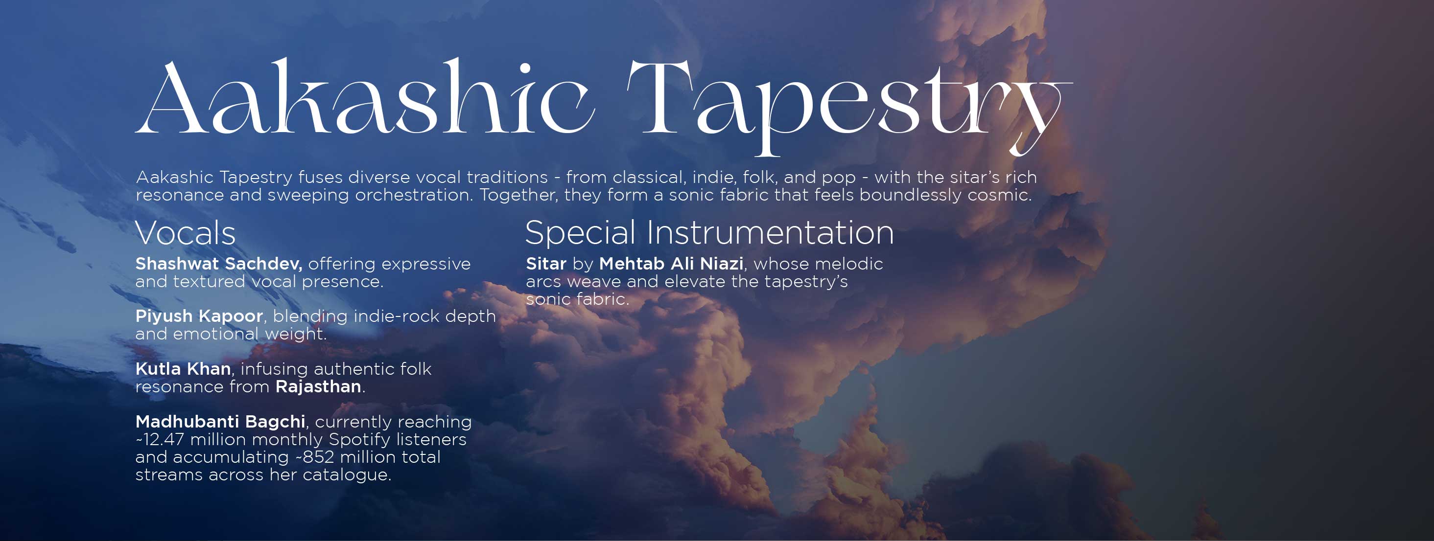 Album Section Desktop | Aakashic Tapestry