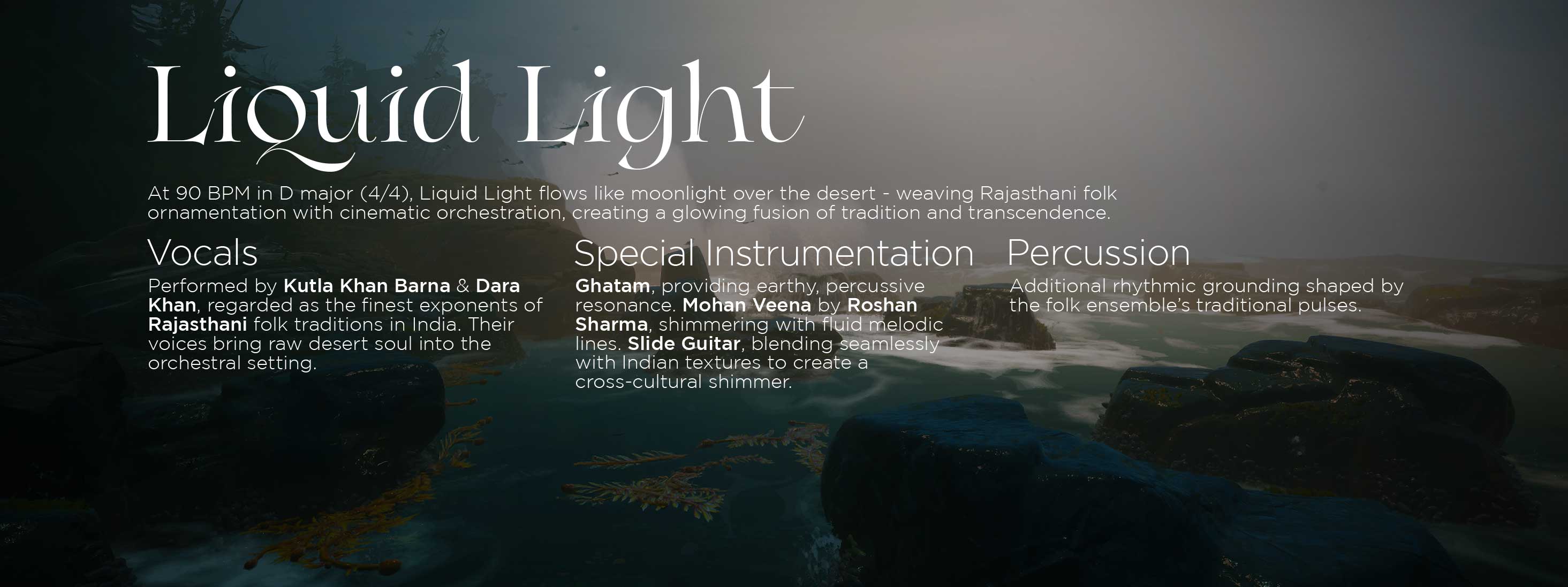 Album Section Desktop | Liquid Light