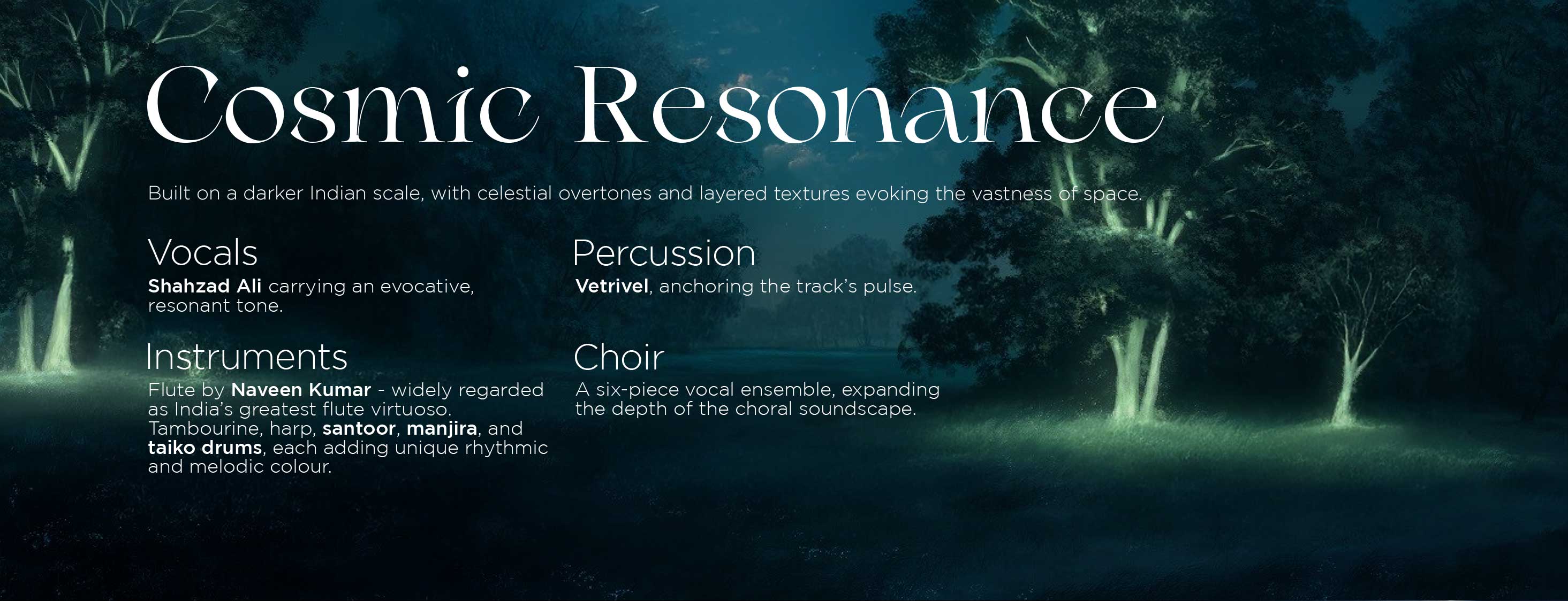 Album Section Desktop | Cosmic Resonance